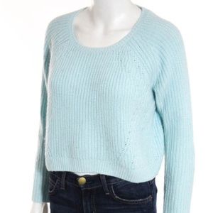 Topshop Blue Ribbed Long Sleeve Sweater Sz 4